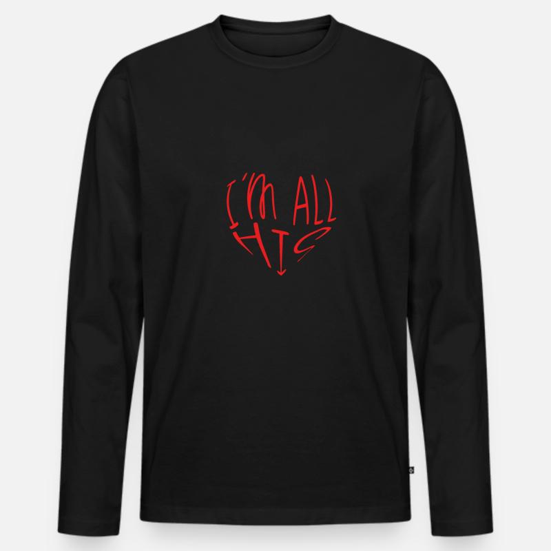 Ich Bin Ganz Ihm - Männer Premium Bio Langarmshirt - Schwarz