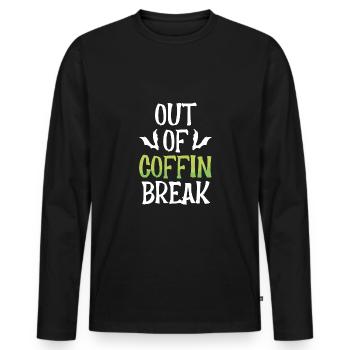 Out of the coffin break - Men's Premium Organic Long Sleeve Shirt - black - Front - Nico (187cm)