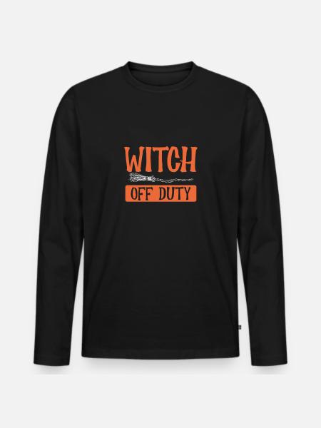Witch Out of Service - Men's Premium Organic Long Sleeve Shirt - black