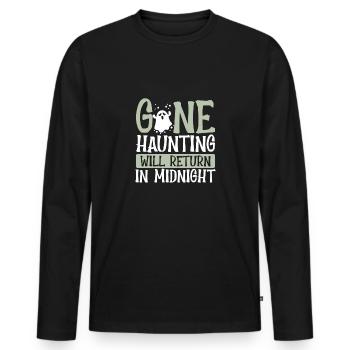 Gegangenes Spuk Wird Zurückkehren - Männer Premium Bio Langarmshirt - Schwarz - Vorne - Nico (187cm)