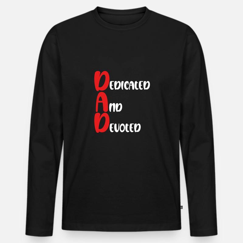 Committed And Devoted - Men's Premium Organic Long Sleeve Shirt - black