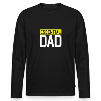 Unverzichtbarer Vater - Männer Premium Bio Langarmshirt - Schwarz - Vorne - Nico (187cm)