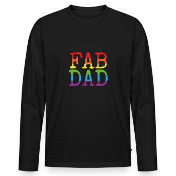 Bunter Fabelhafter Vater - Männer Premium Bio Langarmshirt - Schwarz - Vorne - Nico (187cm)