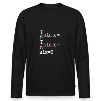 The Result of Sin is 6 - Men's Premium Organic Long Sleeve Shirt - black - Front - Nico (187cm)