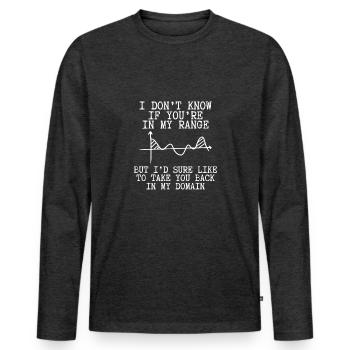 In Meinem Bereich Zurück kommen - Männer Premium Bio Langarmshirt - Anthrazit meliert - Vorne - Nico (187cm)