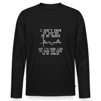 In Meinem Bereich Zurück kommen - Männer Premium Bio Langarmshirt - Schwarz - Vorne - Nico (187cm)