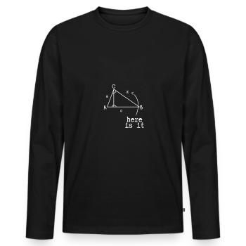 Voici le X - T-shirt manches longues Premium bio Homme - noir - Devant - Nico (187cm)