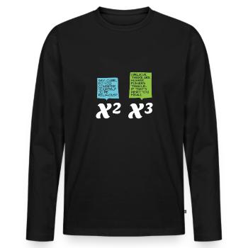 X With high performance - Men's Premium Organic Long Sleeve Shirt - black - Front - Nico (187cm)