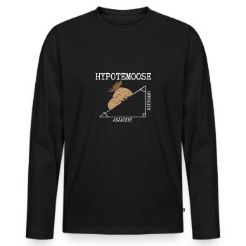 Angle d’orignal hypoténuse - T-shirt manches longues Premium bio Homme - noir - Devant - Nico (187cm)
