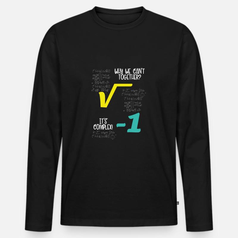 Komplexe Mathematische Formel - Männer Premium Bio Langarmshirt - Schwarz
