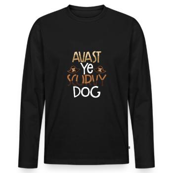 Avast Du Scorbut Chien - T-shirt manches longues Premium bio Homme - noir - Devant - Nico (187cm)