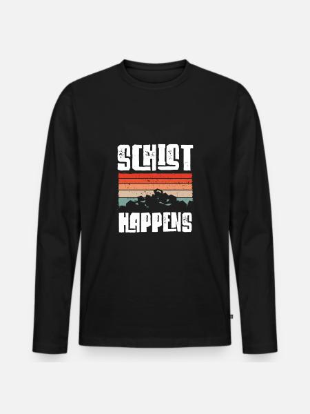 L’ardoise arrive - T-shirt manches longues Premium bio Homme - noir