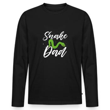 Snake Father - Men's Premium Organic Long Sleeve Shirt - black - Front - Nico (187cm)