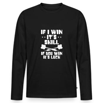 Si je gagne, c’est ma capacité - T-shirt manches longues Premium bio Homme - noir - Devant - Nico (187cm)