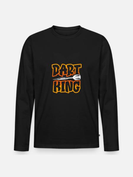 Dart King - Men's Premium Organic Long Sleeve Shirt - black