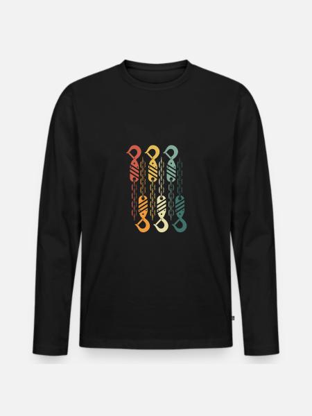 Bunte Abschlepphaken - Männer Premium Bio Langarmshirt - Schwarz