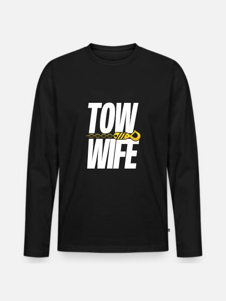 Wife Of the tow driver - Men's Premium Organic Long Sleeve Shirt - black