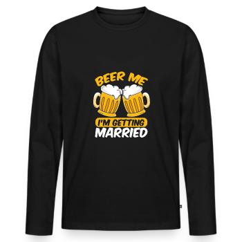I will get married - Men's Premium Organic Long Sleeve Shirt - black - Front - Nico (187cm)