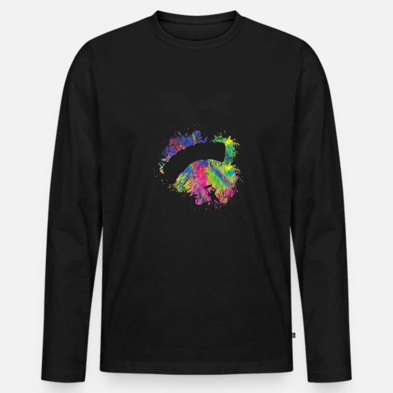 Sommer Gleitschirmfliegen - Männer Premium Bio Langarmshirt - Schwarz