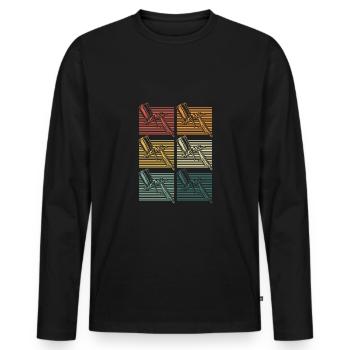 Car Painter Retro Vintage - Men's Premium Organic Long Sleeve Shirt - black - Front - Nico (187cm)