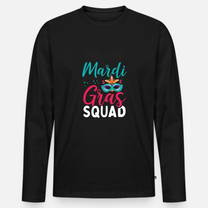 Karnevalstruppe - Männer Premium Bio Langarmshirt - Schwarz