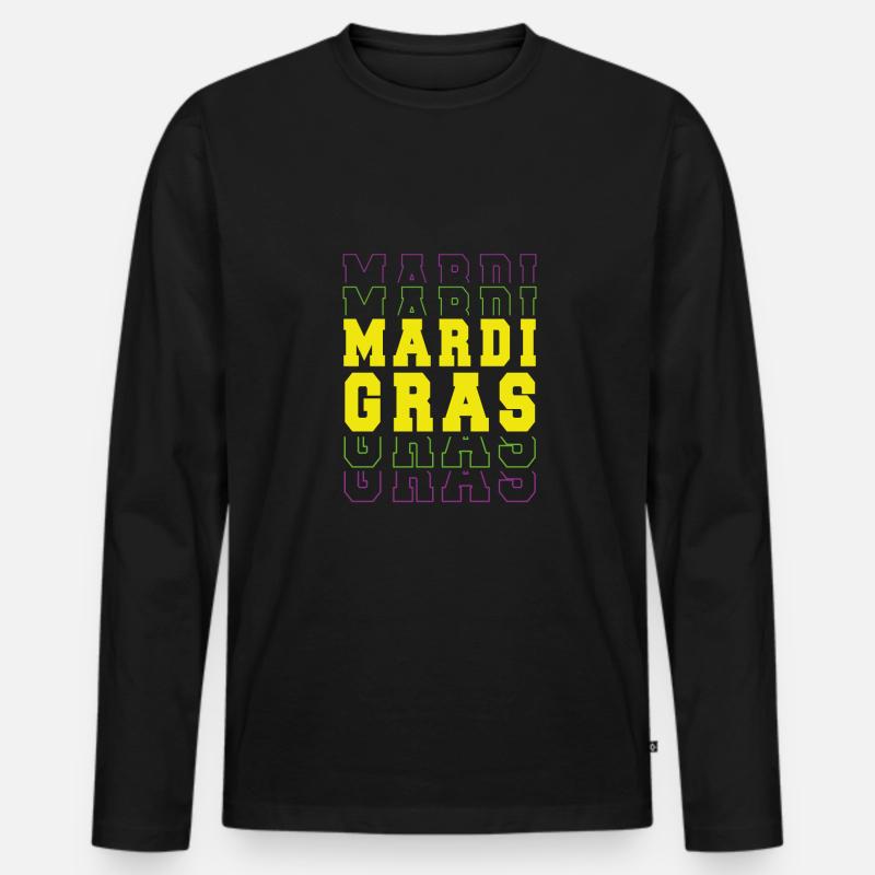 Karnevalsfarbe - Männer Premium Bio Langarmshirt - Schwarz