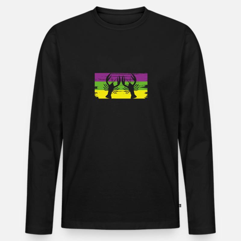 Hummer KarnevalFarbe - Männer Premium Bio Langarmshirt - Schwarz
