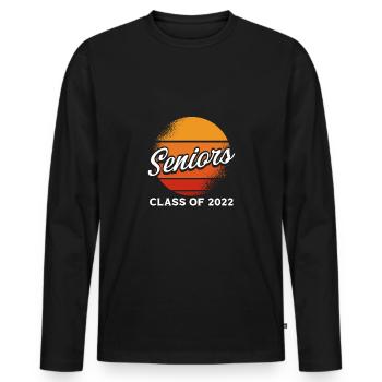 Senior Class 2022 Retro - Men's Premium Organic Long Sleeve Shirt - black - Front - Nico (187cm)