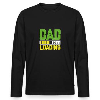 Dad 2022 Wird Geladen - Männer Premium Bio Langarmshirt - Schwarz - Vorne - Nico (187cm)