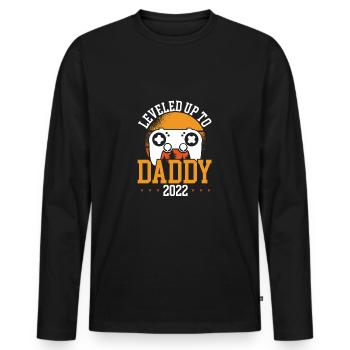 Level Up Zu Daddy 2022 - Männer Premium Bio Langarmshirt - Schwarz - Vorne - Nico (187cm)