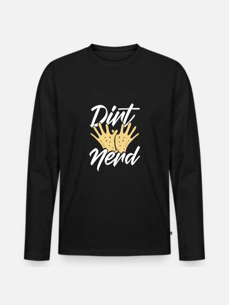 Dirty nerd workers - Men's Premium Organic Long Sleeve Shirt - black