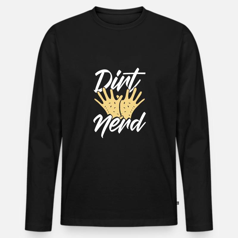 Dreck nerd arbeiter - Männer Premium Bio Langarmshirt - Schwarz