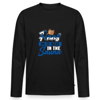 Le meilleur dans le sauna - T-shirt manches longues Premium bio Homme - noir - Devant - Nico (187cm)