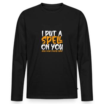 Cast a spell - Men's Premium Organic Long Sleeve Shirt - black - Front - Nico (187cm)
