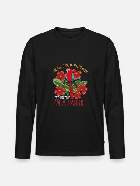 I'm a parrot on Halloween - Men's Premium Organic Long Sleeve Shirt - black