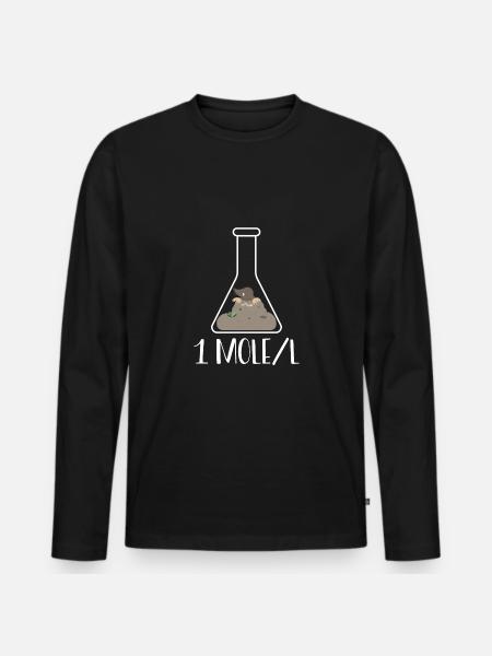 One mole per liter - Men's Premium Organic Long Sleeve Shirt - black