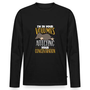 affecter votre concentration - T-shirt manches longues Premium bio Homme - noir - Devant - Nico (187cm)