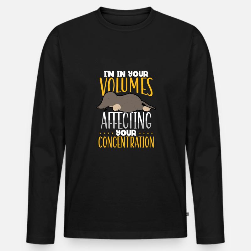Ihre Konzentration Beeinträchtigen - Männer Premium Bio Langarmshirt - Schwarz