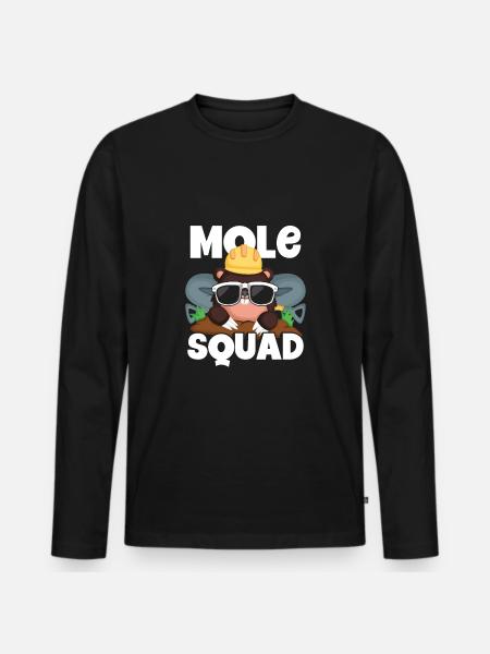 Mole troop with sunglasses - Men's Premium Organic Long Sleeve Shirt - black