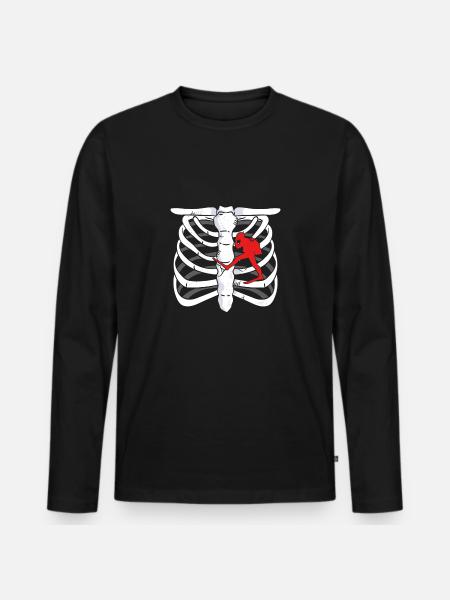 Lung of the diver - Men's Premium Organic Long Sleeve Shirt - black