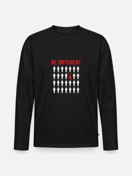 Divers are different - Men's Premium Organic Long Sleeve Shirt - black