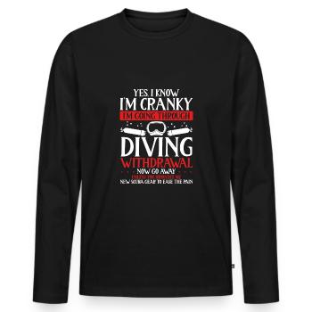 Yes, I know, I'm moody - Men's Premium Organic Long Sleeve Shirt - black - Front - Nico (187cm)