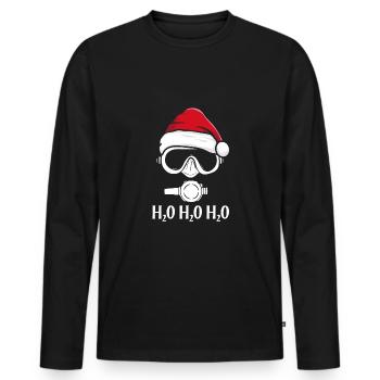 Divers at Santa Claus - Men's Premium Organic Long Sleeve Shirt - black - Front - Nico (187cm)