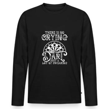 Il n’y a pas de pleurs dans les fléchettes - T-shirt manches longues Premium bio Homme - noir - Devant - Nico (187cm)