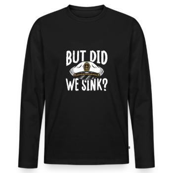 Mais avons-nous sombré ? - T-shirt manches longues Premium bio Homme - noir - Devant - Nico (187cm)