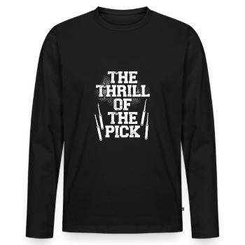 The thrill of choice - Men's Premium Organic Long Sleeve Shirt - black - Front - Nico (187cm)