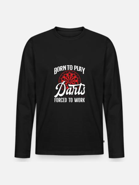 Born to play darts - Men's Premium Organic Long Sleeve Shirt - black