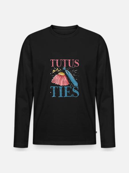 Tutus or ties - Men's Premium Organic Long Sleeve Shirt - black