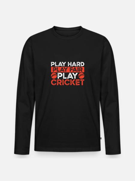 Play hard game, fair play, - Men's Premium Organic Long Sleeve Shirt - black