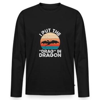 I've got the dragon in the dragon - Men's Premium Organic Long Sleeve Shirt - black - Front - Nico (187cm)